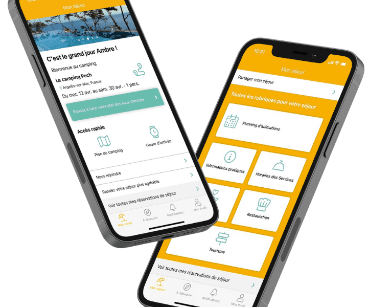 Cool n camp application e-conciergerie synchronisée avec le logiciel eSeason pour les campings