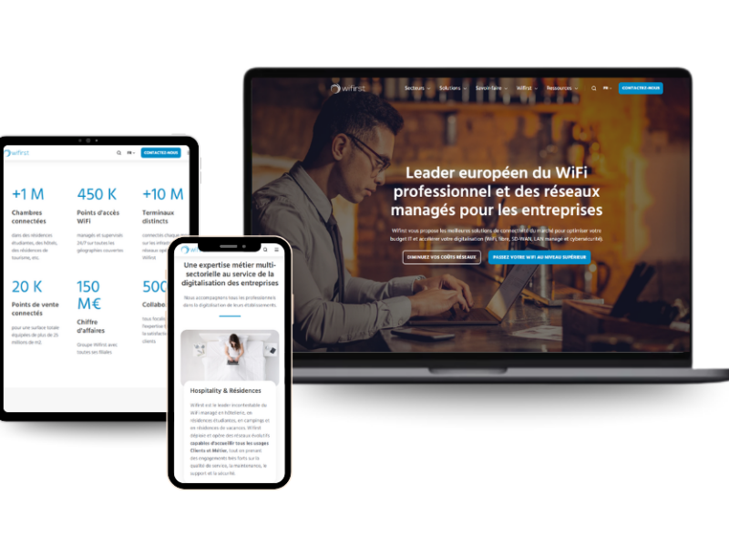 Interface Wifirst de connectivité WiFi managée camping sur ordinateur et mobile